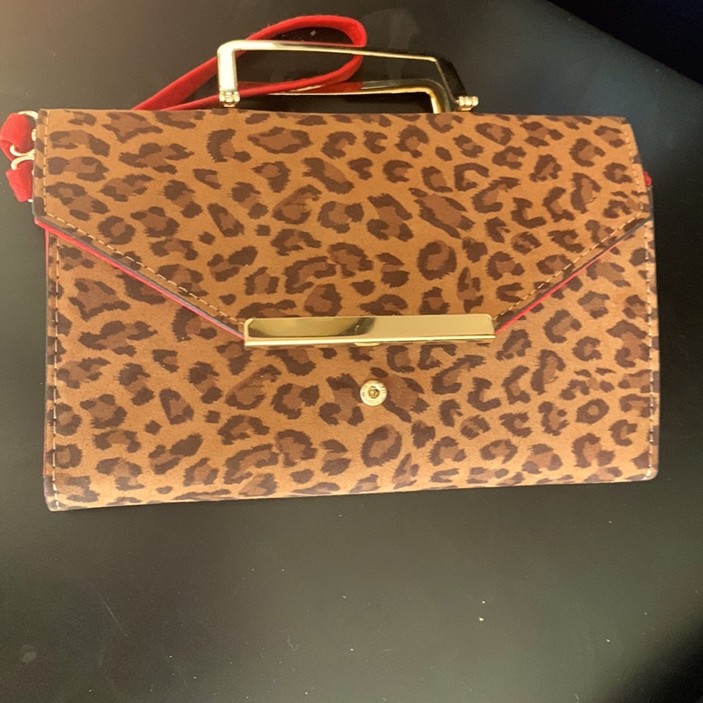 Red Cheetah print purse
